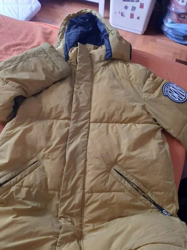 DKNY men's hooded jacket yellow